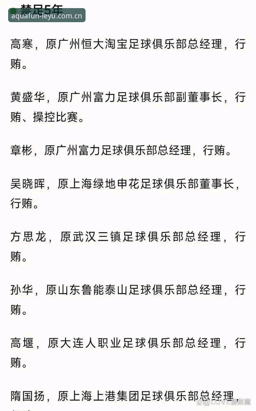 中国足协第三批禁足名单最新消息:17人终身禁足,48人面临行业处罚
